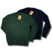 View Item Farah Vintage Mod L/S Crew Neck Knitwear Jumper Navy / Green